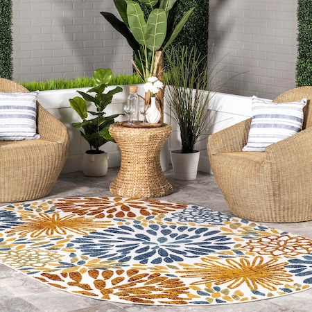 Nuloom Monique Floral Indoor/Outdoor Area Rug 6ft x 9ft MLCL03A-O609